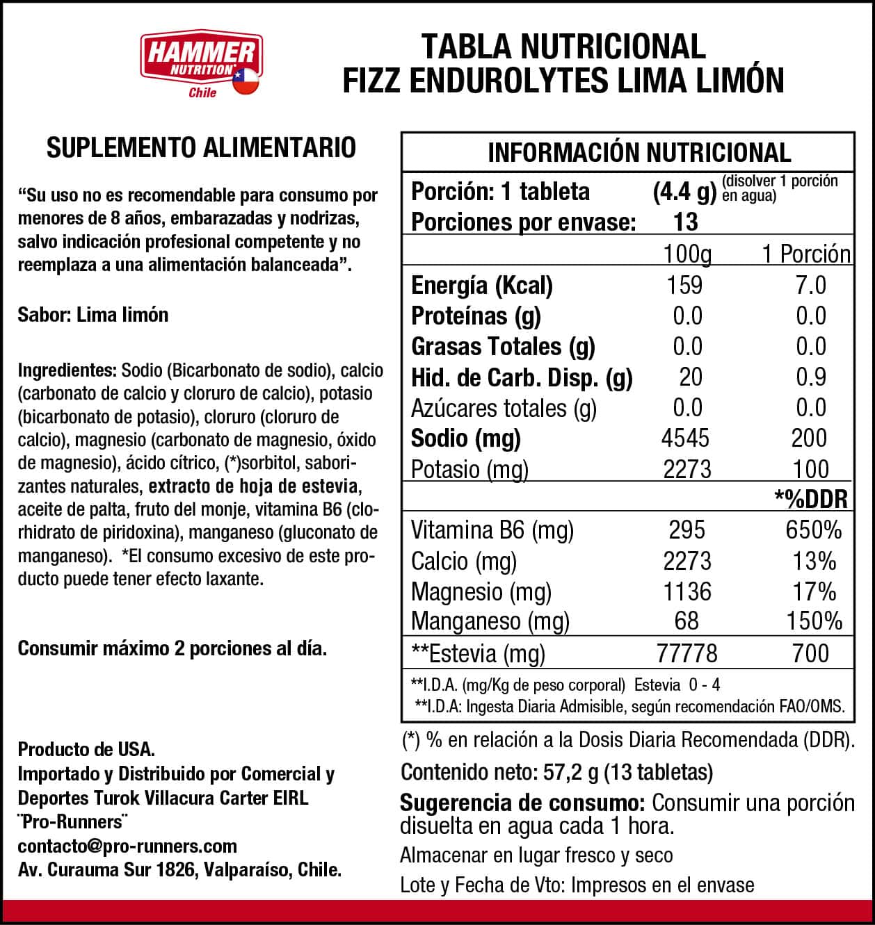 TABLETAS DE HIDRATACION (13 X TUBO) - ENDUROLYTES FIZZ® - HAMMER NUTRITION - Imagen 3