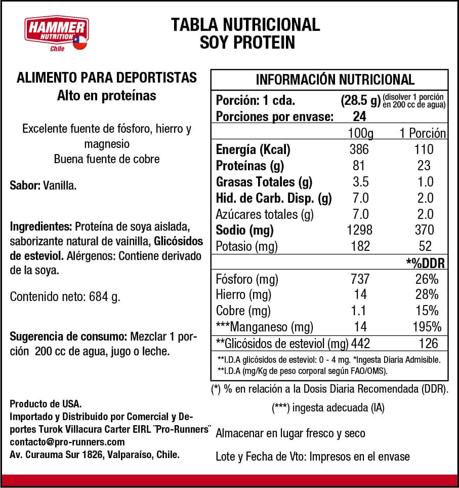 PROTEINA DE SOJA - HAMMER NUTRITION - Imagen 2