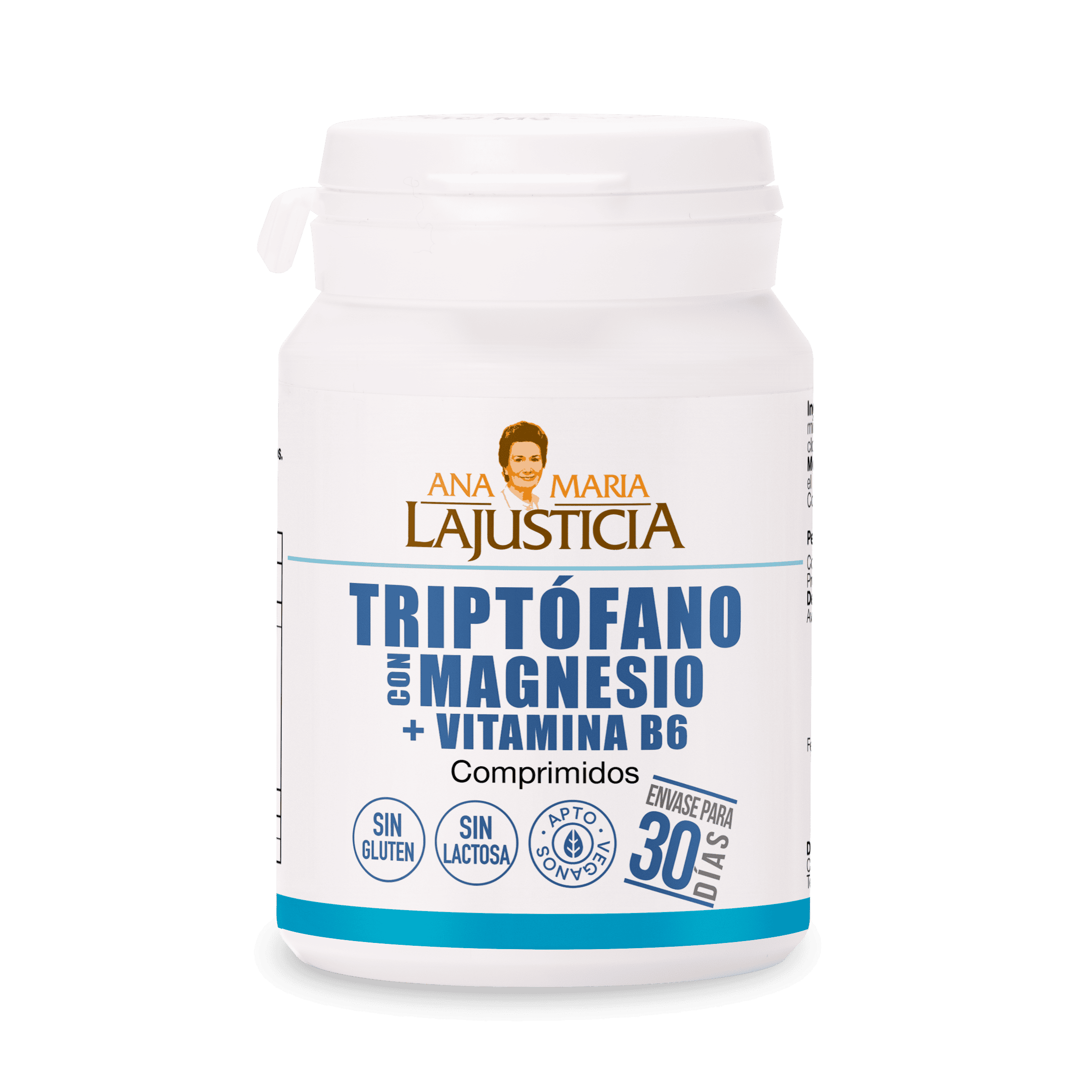 TRIPTOFANO CON MAGNESIO + VITAMINA B6 (60 comp.) – Ana Maria Lajusticia
