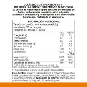 COLAGENO CON MAGNESIO + VIT.C Sabor fresa (350 gr) - Polvo – Ana Maria Lajusticia - Imagen 4